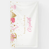 Pink Heart Custom Heart Geburtstag Banner (Vertikal)