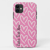 Pink Heart Customize Case-Mate iPhone Case (Rückseite)