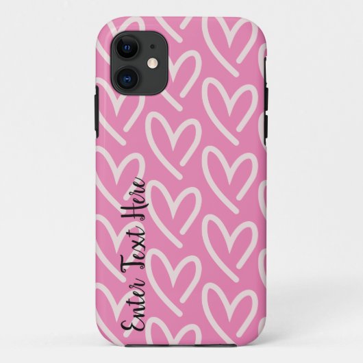 Pink Heart Customize Case-Mate iPhone Case (Rückseite)