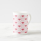 Pink Heart Designs, Boys Girls Kids, Valentine's Porzellantasse (Vorderseite Rechts)