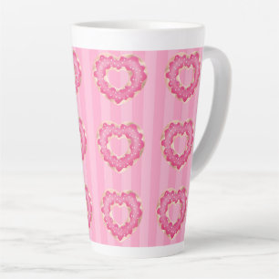 Pink Heart Doughnut Coffee Tasse