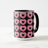 Pink Heart Doughnut Coffee Tasse (VorderseiteRechts)