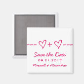 Pink Heart Equation Speichern Sie das Datumsfenste Magnet (Vorderseite/Rückseite)