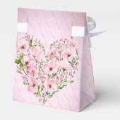 Pink Heart Floral Gevor Box Geschenkschachtel (Rückseite)