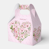 Pink Heart Floral Gevor Box Geschenkschachtel (Rückseite)