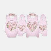 Pink Heart Floral Gevor Box Geschenkschachtel (Ungefaltet)