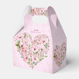 Pink Heart Floral Gevor Box Geschenkschachtel