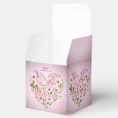 Pink Heart Floral Gevor Box Geschenkschachtel (Geöffnet)