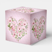 Pink Heart Floral Gevor Box Geschenkschachtel (Rückseite)