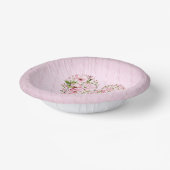 Pink Heart Floral Paper Bowl Pappteller (Gewinkelt)