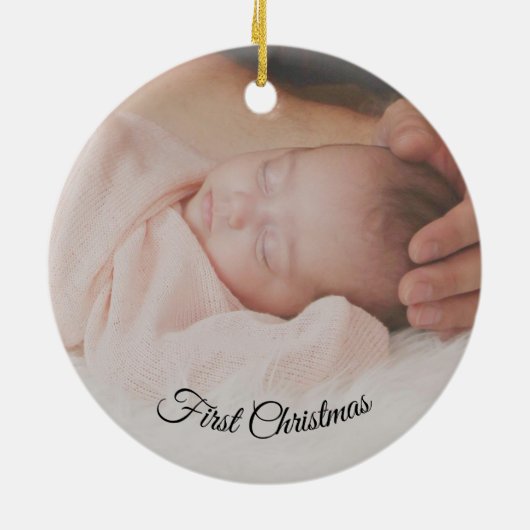 Pink Heart Foto Weihnachtsschmuck Baby Girl (Hinten)