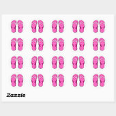 Pink Heart Gedreht Flop Stickers (Blatt)