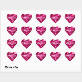 Pink Heart Gemstone Valentine's Day sticker (Blatt)