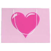 Pink Heart Geschenktasche Große Geschenktüte (Rückseite)