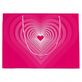 Pink Heart Geschenktasche Große Geschenktüte (Vorderseite)