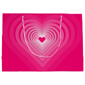Pink Heart Geschenktasche Große Geschenktüte (Rückseite)