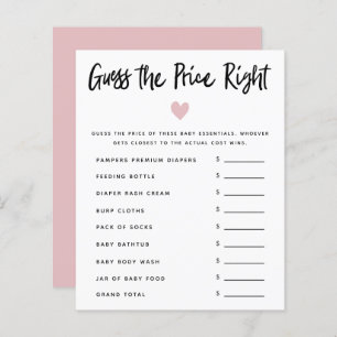 Pink Heart Girl Babydusche schätzt den Preis richt