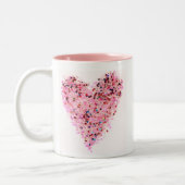 Pink Heart Glitter Mug Zweifarbige Tasse (Links)