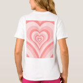 Pink Heart Gradient Pattern – Cute Girly Love T-Shirt (Rückseite)
