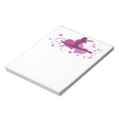 Pink Heart Gymnastics Leap Notizblock (Rotiert)