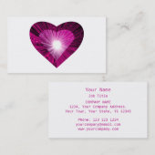 Pink Heart "heart" Visitenkarte weiß (Vorne/Hinten)