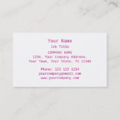 Pink Heart "heart" Visitenkarte weiß (Rückseite)