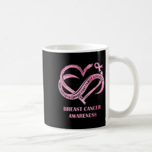 Pink Heart Hope Liebe Glaube Brustkrebs Bewusstsei Kaffeetasse