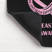 Pink Heart Hope Liebe Glaube Brustkrebs Bewusstsei Mousepad (Ecke)
