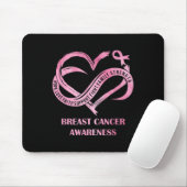 Pink Heart Hope Liebe Glaube Brustkrebs Bewusstsei Mousepad (Mit Mouse)