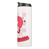 Pink Heart Hugs and Kisses Thermosbecher (Nach rechts gedreht)