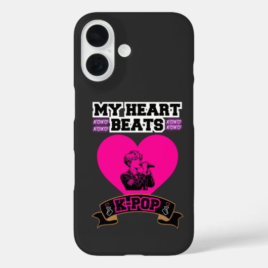 Pink Heart Idol singt KPop Music Liebe Design Case-Mate iPhone Hülle (Rückseite)