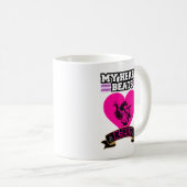Pink Heart Idol singt KPop Music Liebe Design Kaffeetasse (VorderseiteRechts)