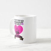 Pink Heart Idol singt KPop Music Liebe Design Kaffeetasse (Vorderseite Links)