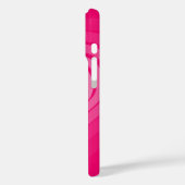 Pink Heart iPhone Case Individuelle Name und QR Co (Rückseite / Links)