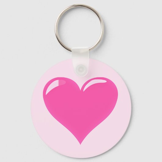 Pink Heart Keychain Liebe Schlüsselanhänger (Vorderseite)