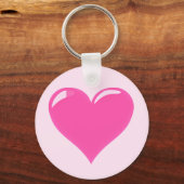 Pink Heart Keychain Liebe Schlüsselanhänger (Vorderseite)