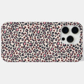 Pink Heart Leopard Print iPhone Case (Rückseite (Horizontal))