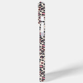 Pink Heart Leopard Print iPhone Case (Rückseite / Links)