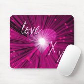 Pink Heart 'Liebe and kisses' mousepad (Mit Mouse)