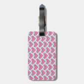 Pink Heart Liebe Gepäckstück Gepäckanhänger (Rückseite vertikal)
