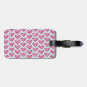 Pink Heart Liebe Gepäckstück Gepäckanhänger (Rückseite horizontal)