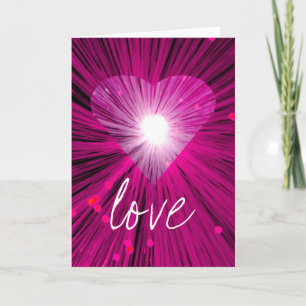Pink Heart "Liebe" Grüße Karte