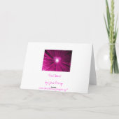 Pink Heart "Liebe & Kisses" Grüße Karte (Rückseite)