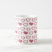 Pink Heart Liebe Muster Valentine Kaffeetasse (Mittel)
