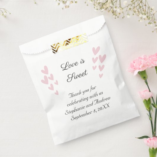 Pink Heart Liebe personalisieren ist süße Hochzeit Geschenktütchen (Versiegelt)