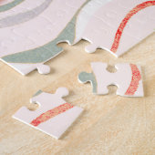 Pink Heart Liebe Retro Style Puzzle (Seite)