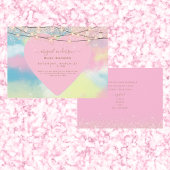 Pink Heart Lights Baby Dusche Einladung