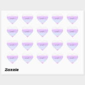 Pink Heart Lila Name Bridal Ombre Pastelle Herz-Aufkleber (Blatt)