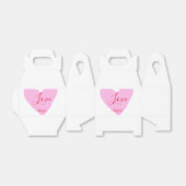 Pink heart love happy Valentine's day text red nam Geschenkschachtel (Ungefaltet)