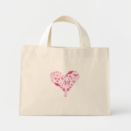Pink Heart Mini Stoffbeutel (Vorne)